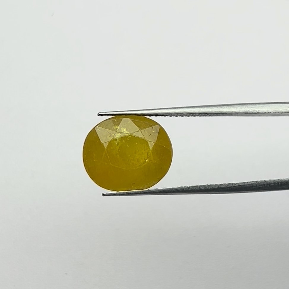 Certified Natural Energized Yellow Sapphire Gemstone 10.25 Ratti for Solar Prosperity, Wisdom, and Inner Peace