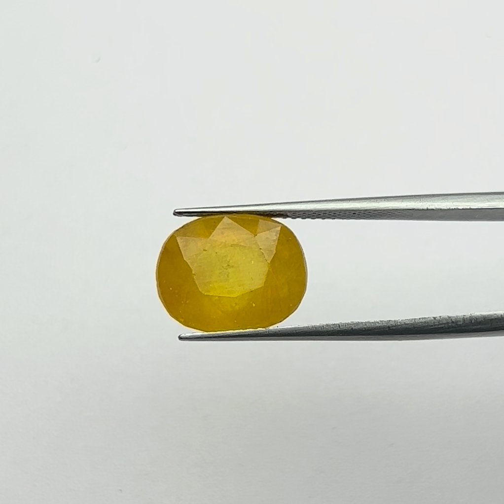 Certified Natural Energized Yellow Sapphire Gemstone 11.00 Ratti for Jupiter Wisdom, Prosperity, and Spiritual Growth